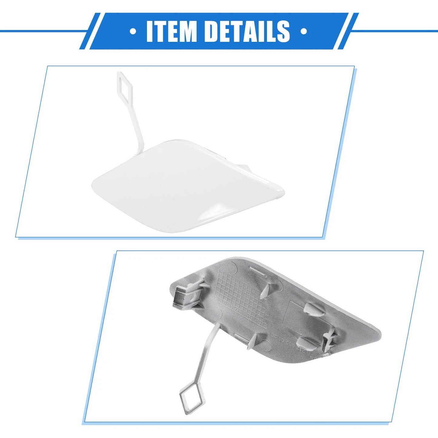 Front Bumper Tow Hook Eye Hole Cap for Mercedes-Benz E350 (2010-2013) White