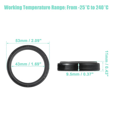 Oil Seal / 2x43mmx53mm / Front Fork Shock Oil Seal for Honda XR250L (1991–1996)