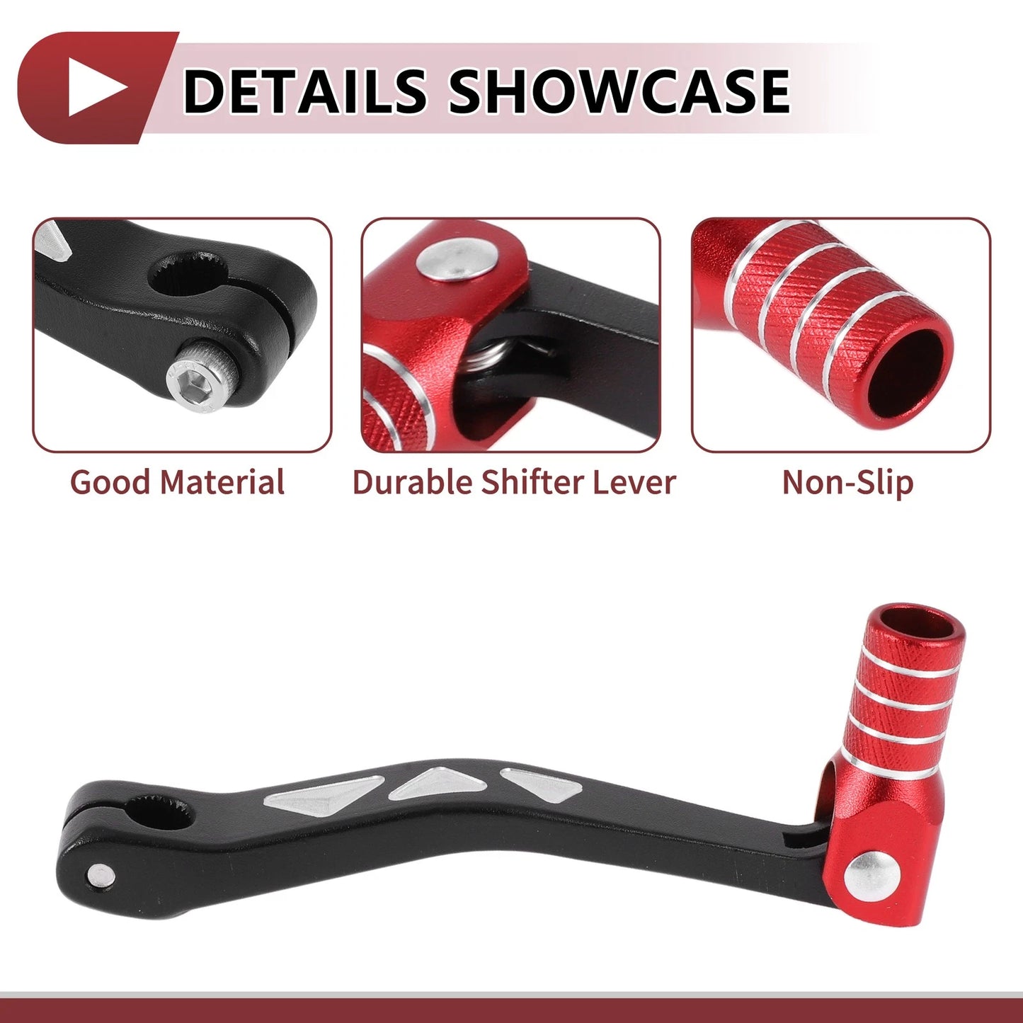 Folding Gear Shifter Levers for Yamaha TTR 50cc Black Red Head