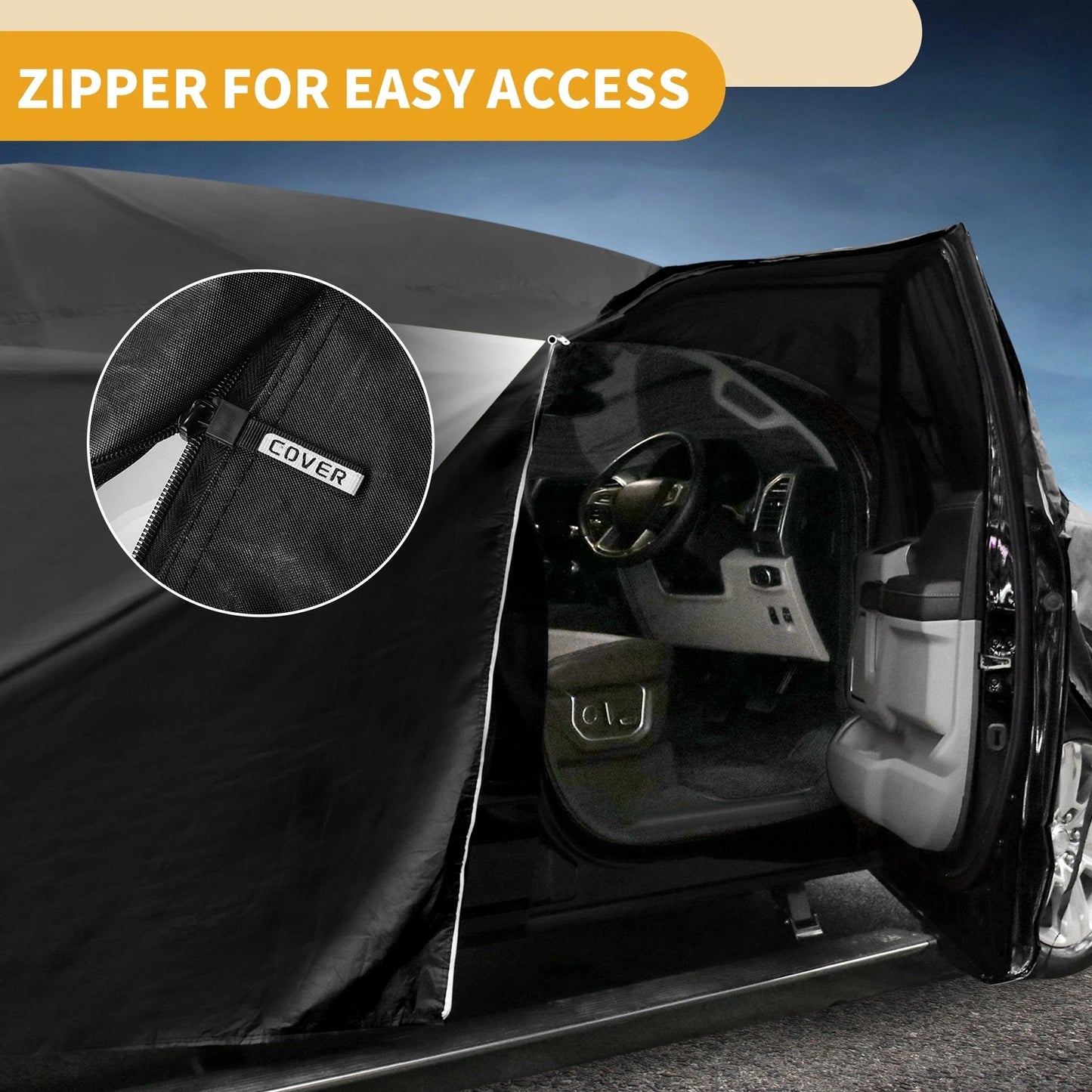 Waterproof All Weather Car Cover with Reflective Straps for Ford Fiesta (2011-2019)
