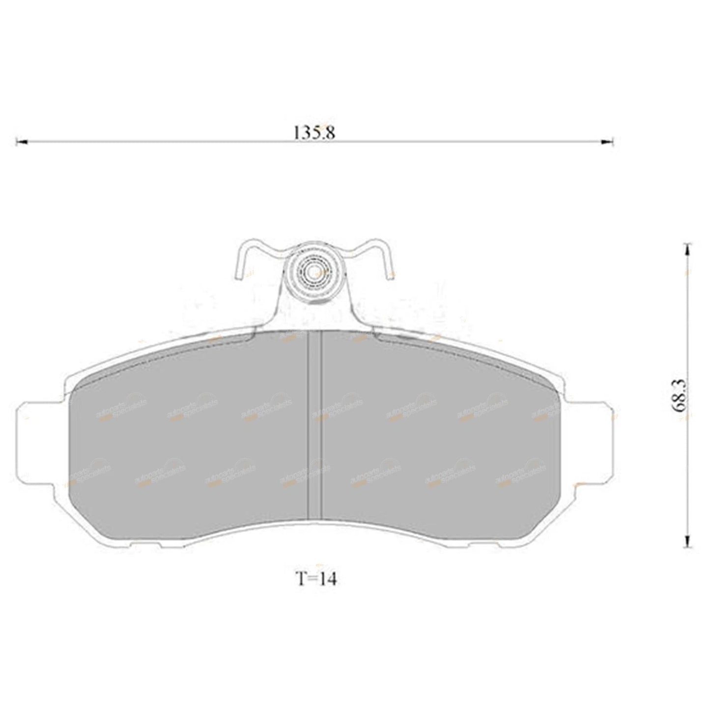 Front Disc Brake Pads Set for Mitsubishi Verada (1991 - 1999)