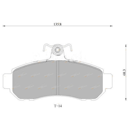 Front Disc Brake Pads Set for Mitsubishi Verada (1991 - 1999)