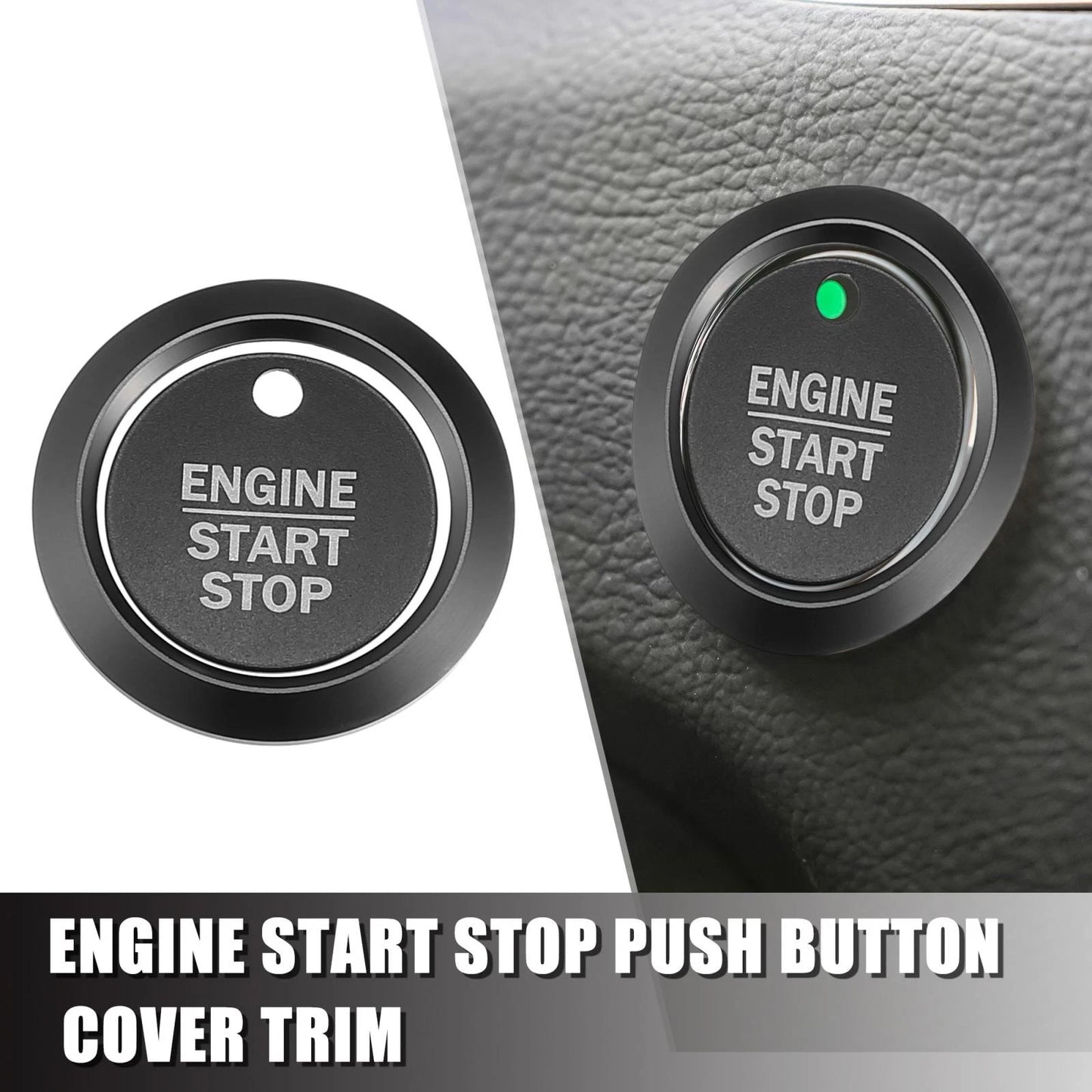 Engine Start Stop Button Cover Kit for Ford F-150 (2016-2021) Black