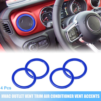 4 Pcs Outlet Vent Trim Accents Frame Covers for Jeep