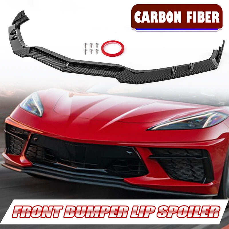 Front Bumper Lip Splitter Diffuser for Corvette C8 Z51 2020-2023 Carbon Fiber