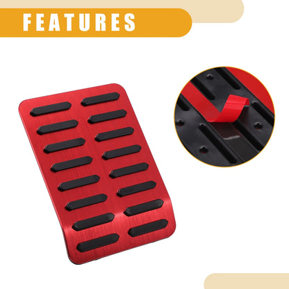Car Foot Rest Pedal Cover for Ford F-150 (2015-2023) - Black Red Pedal Pad