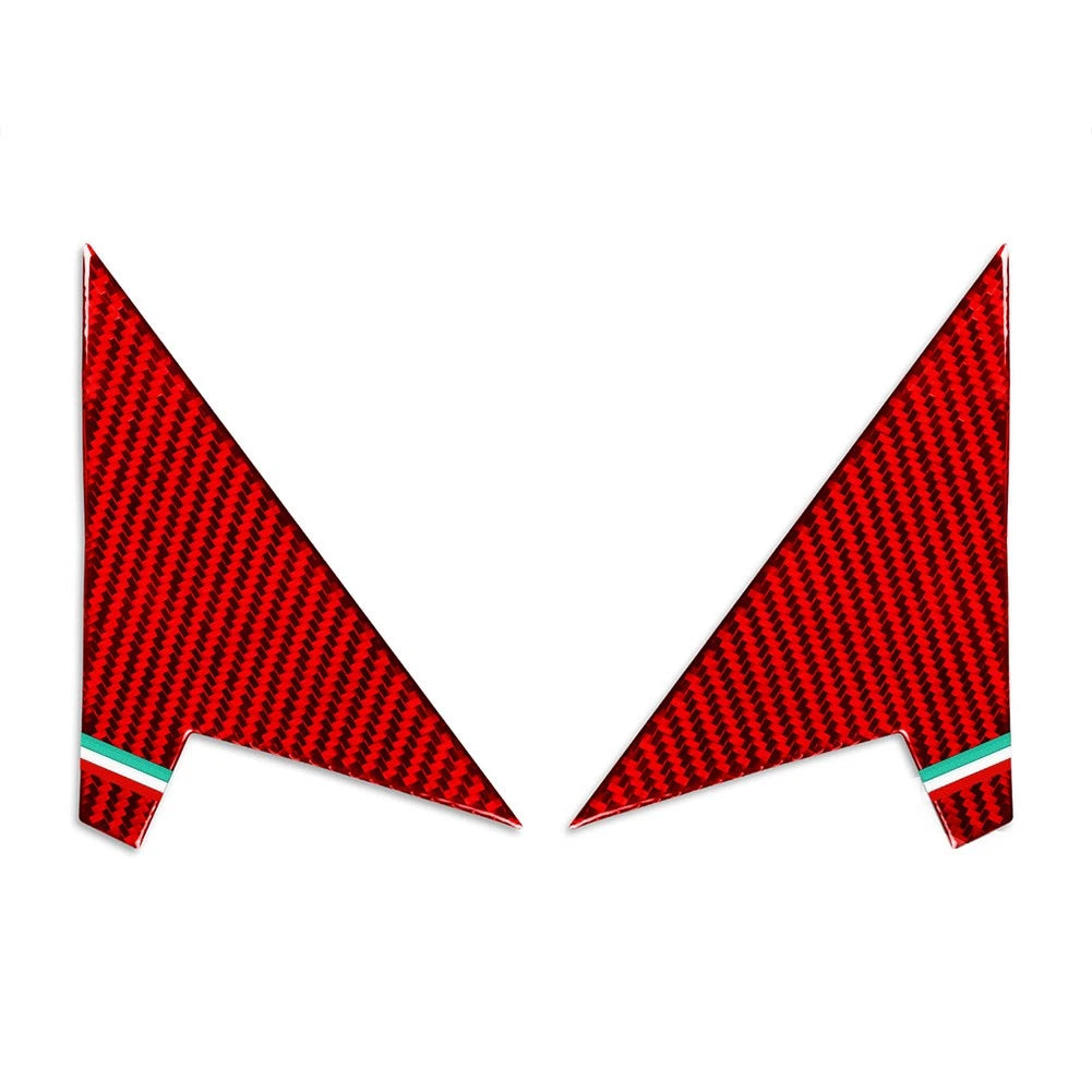 Red Interior Rearview Mirror A Pillar Trim for Alfa Romeo Giulia (2017-2024)
