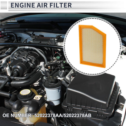 Engine Air Filter for Jeep Cherokee (2014-2018) - 1 x Replacement Part