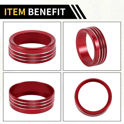 Red Gear Shift Control Switch Knob Cover Ring for Ford Maverick (2022)