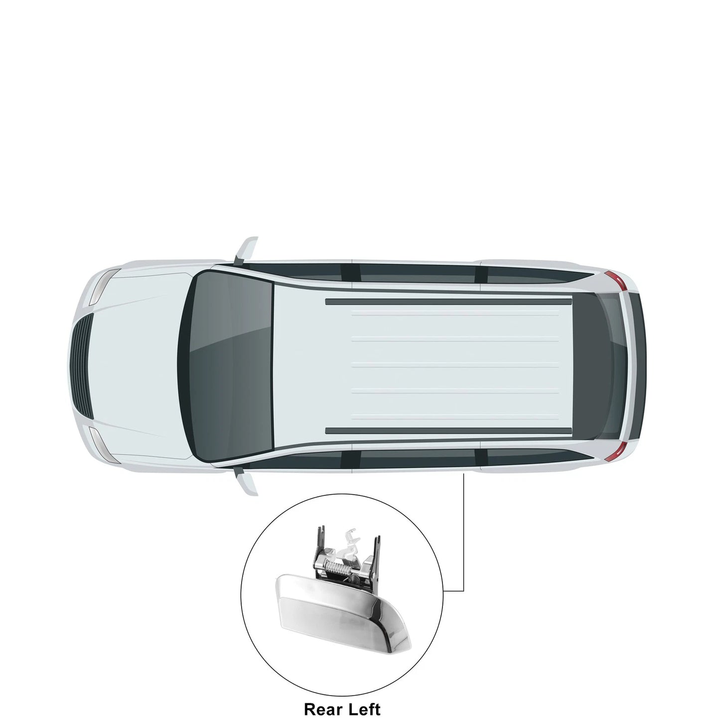 Rear Left Auto Exterior Door Handle for Nissan Pathfinder (2005-2007)