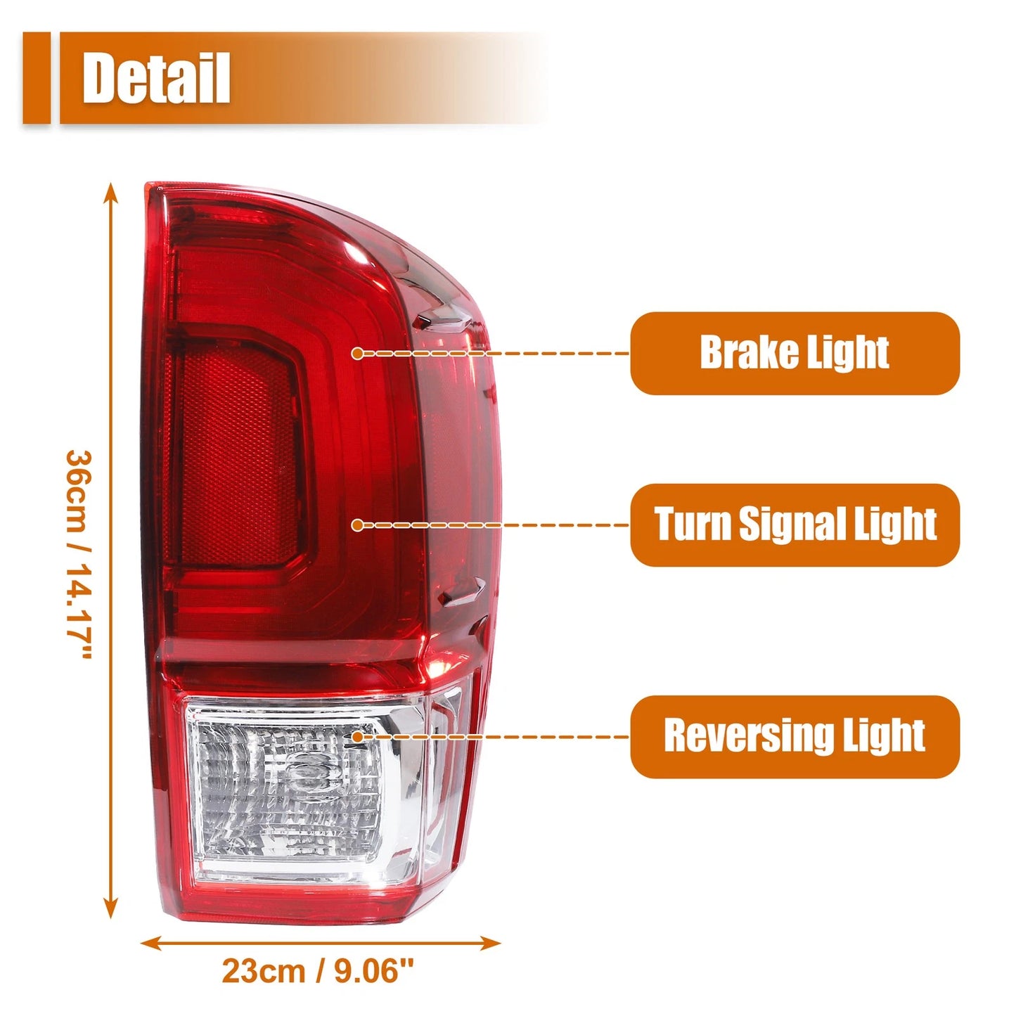 Right Side LED Tail Light Assembly for Toyota Tacoma (2016-2019)