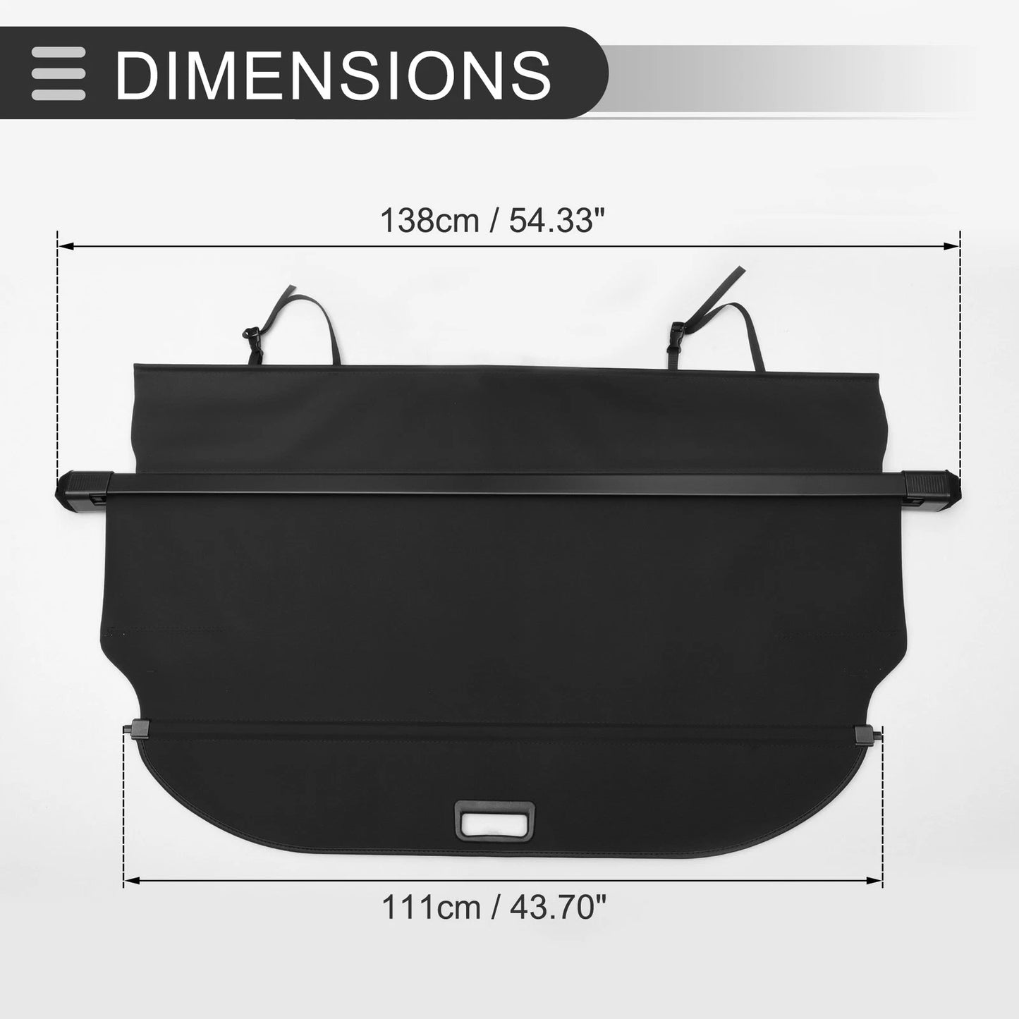 Retractable Cargo Cover for Toyota RAV4 2013-2018 Boot Parcel Shelf Gloss Black