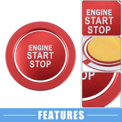 Aluminum Red Engine Start Ignition Button Sticker for Lexus IS ES RX GS NX