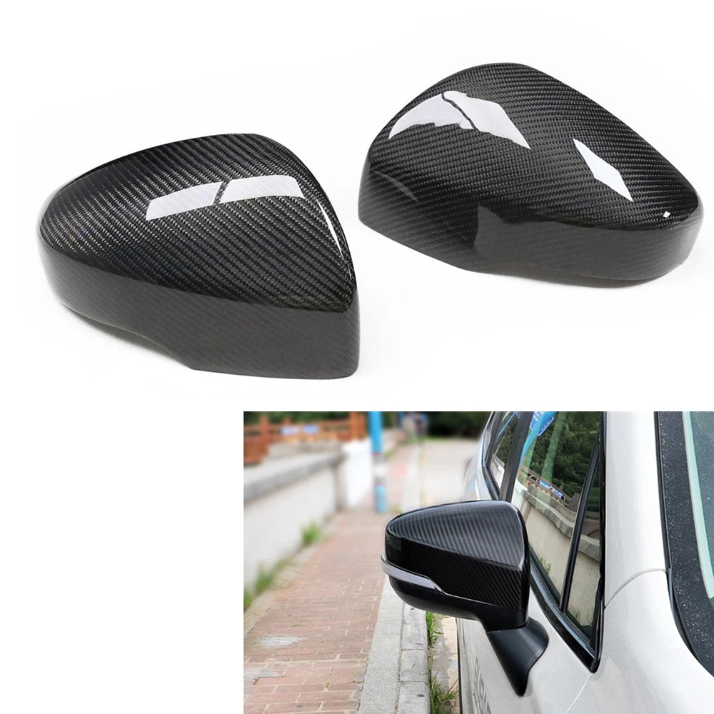 Rear Mirror Cover Cap for 2017-20 Subaru Impreza XV Legacy Outback Carbon Fiber