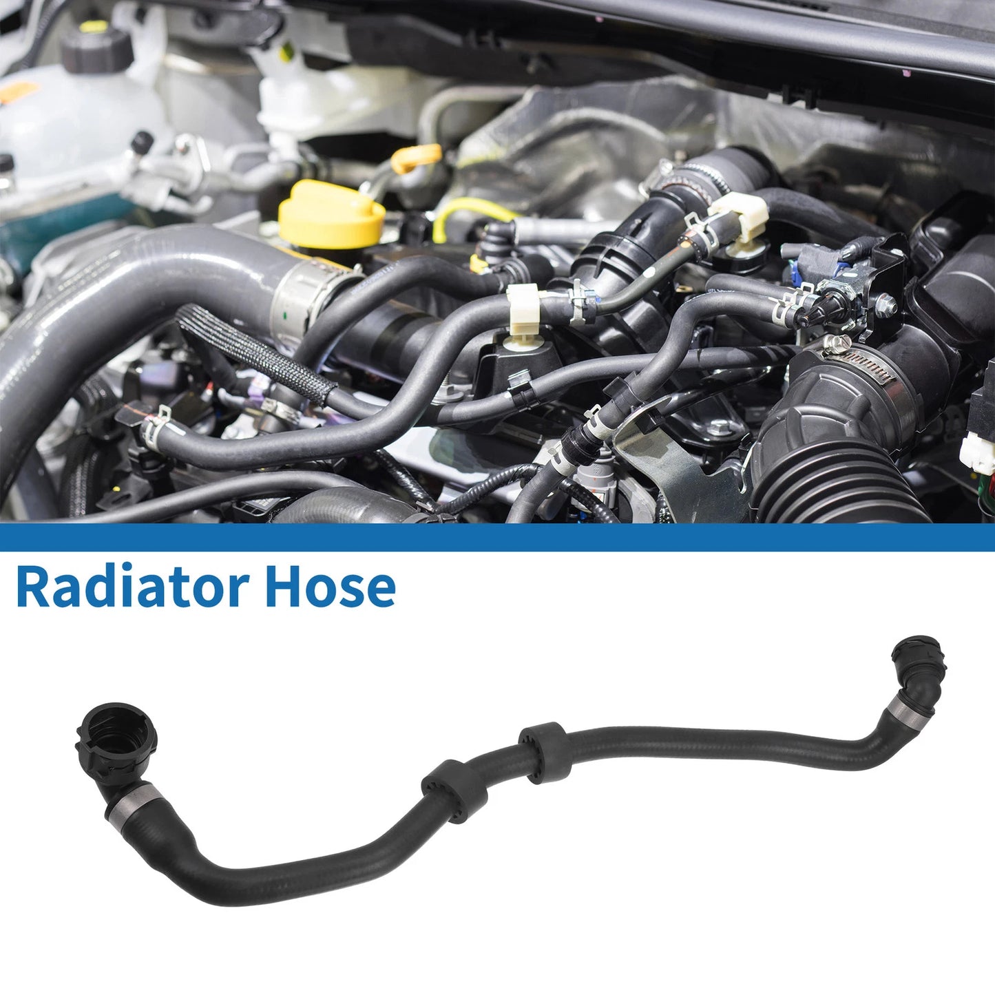 Radiator Hose for BMW 528i xDrive 2.0L (2012-2016) - Black 1 Pcs
