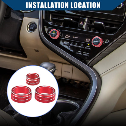 AC and Rear View Mirror Switch Knob Cover / 1 Set / Toyota Camry