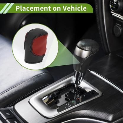 Gear Shift Knob Cover for Honda Civic 2022-2024 (1 Pc, Black Faux Leather)