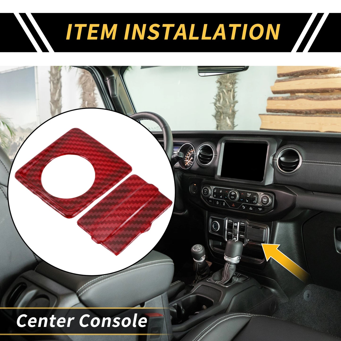 Cigarette Lighter USB Socket Cover Trim for Jeep Wrangler (2011-2023)
