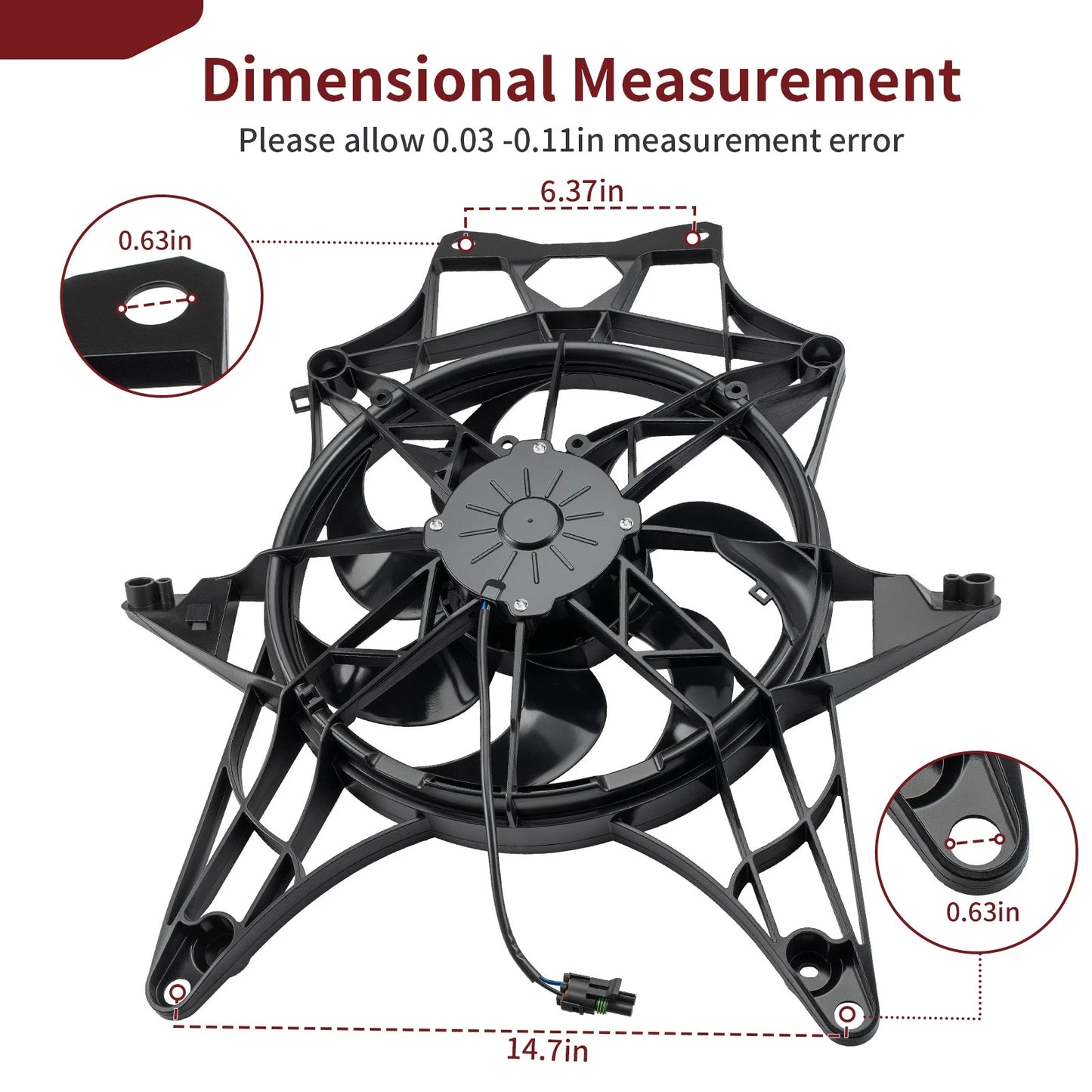 Radiator Cooling Fan & Cover for Can Am Maverick X3 Max (2017–2018)