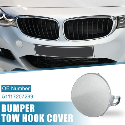Front Bumper Tow Hook Cover for BMW 3 Series E90 E91 (2009-2012) Silver Tone