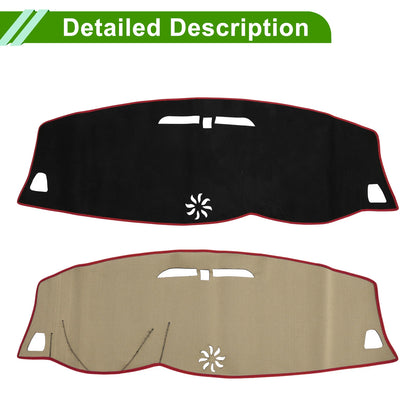 Dashboard Cover Mat for Volvo S60 V60 XC60 Sun Protector Black Red (2011-2023)