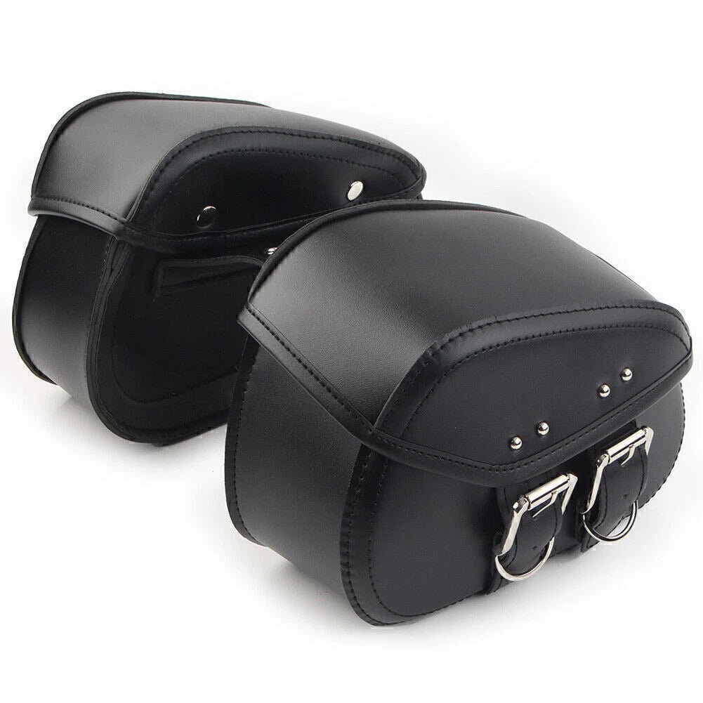Black PU Leather Saddle Bags for Harley Sportster Dyna