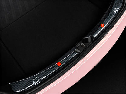 Rear Inner Bumper Guard Cover Trim for Tesla Model 3 (2018-2023) 2 x Steel Fiber