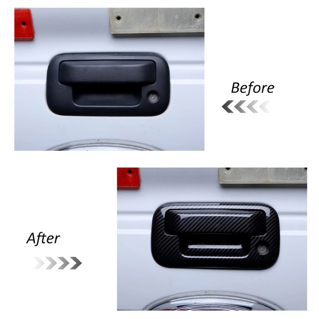 Carbon Fiber Trunk Door Handle Dish Cover for Ford F150 (2009-2014)
