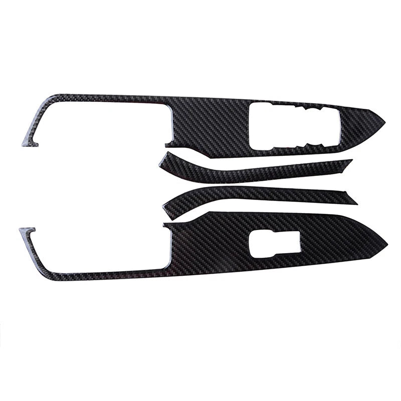 Carbon Fiber Interior Window Switch Cover Trim for Ford Mustang (2015-2019)