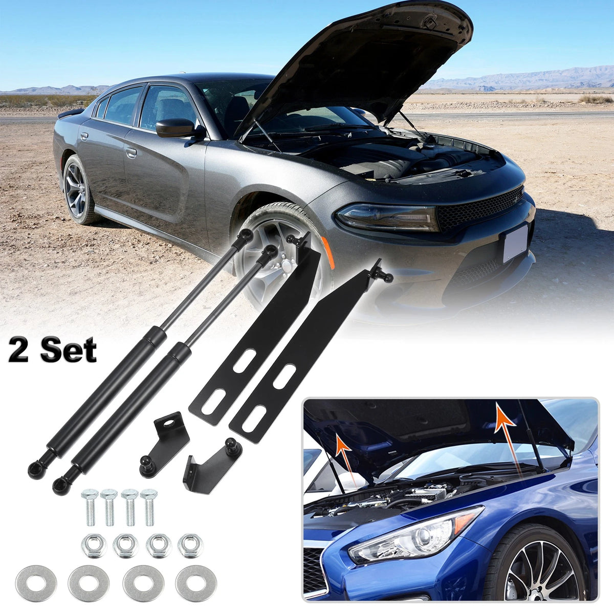 Front Hood Gas Lift Struts for Toyota Voxy (2014-2019)