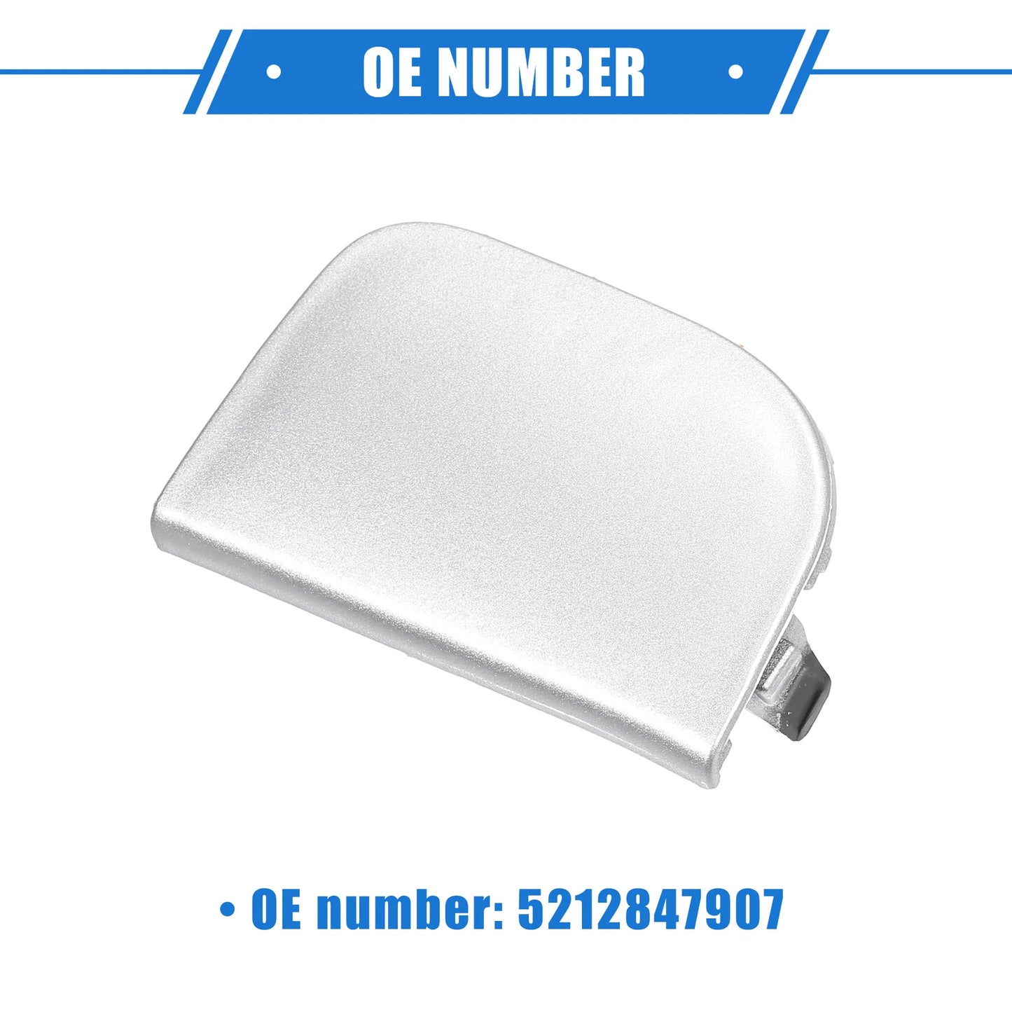 Front Left Bumper Tow Hook Cover for Toyota Prius XW30 (2012-2015) Silver