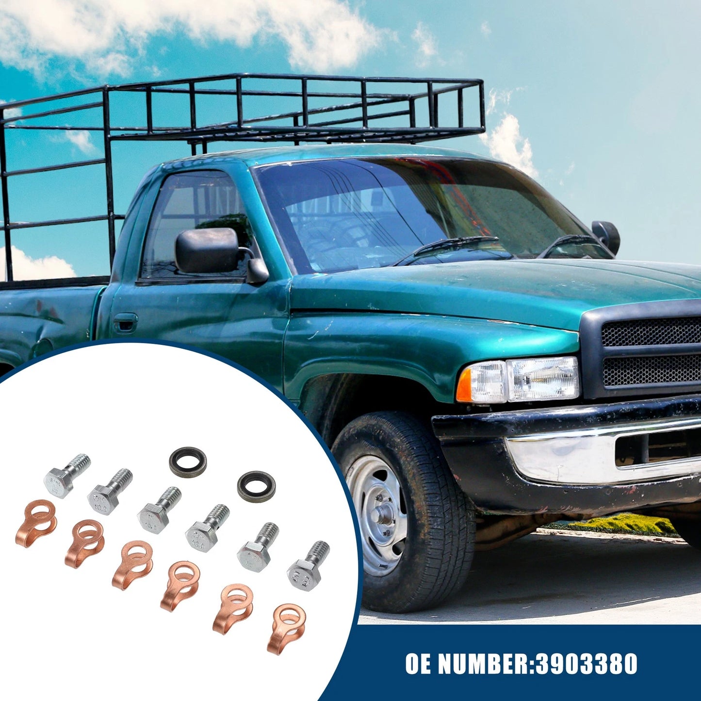 Fuel Return Line Banjo Bolt Copper Gasket for Dodge 12V 6BT Engines