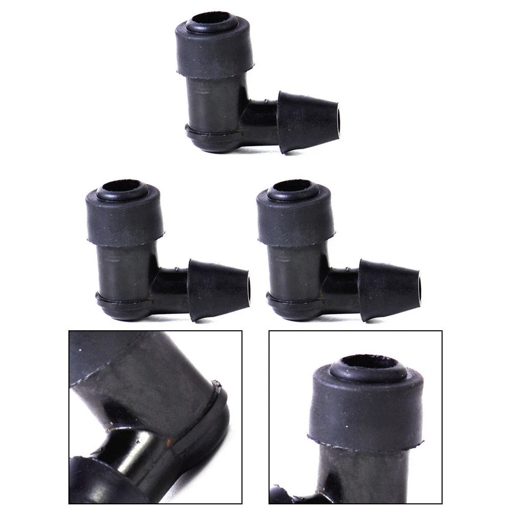 3 Pcs 90 Degree Non Resistor-Plug Cap Covers for Motorcycle Bike ATV