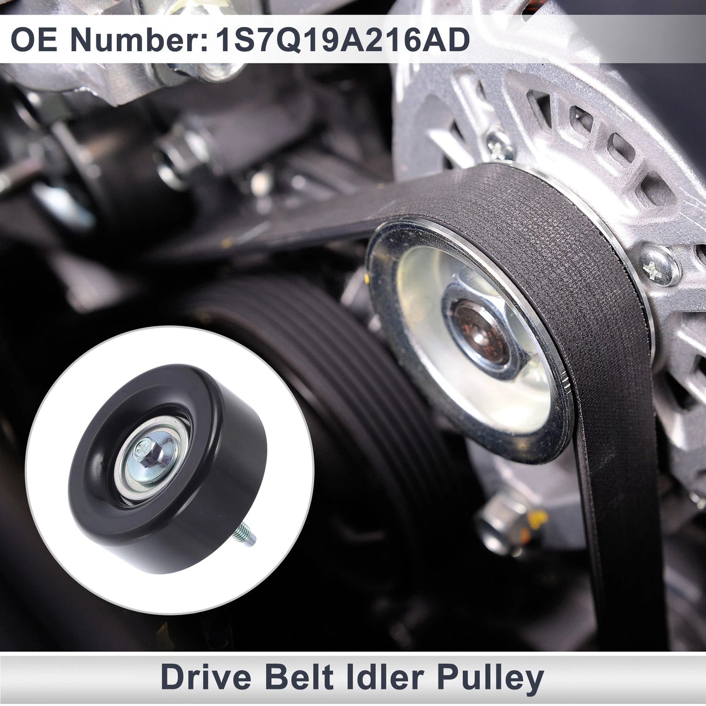 Drive Belt Idler Pulley for Ford Mondeo (2000-2015) - 1 x Quality Replacement