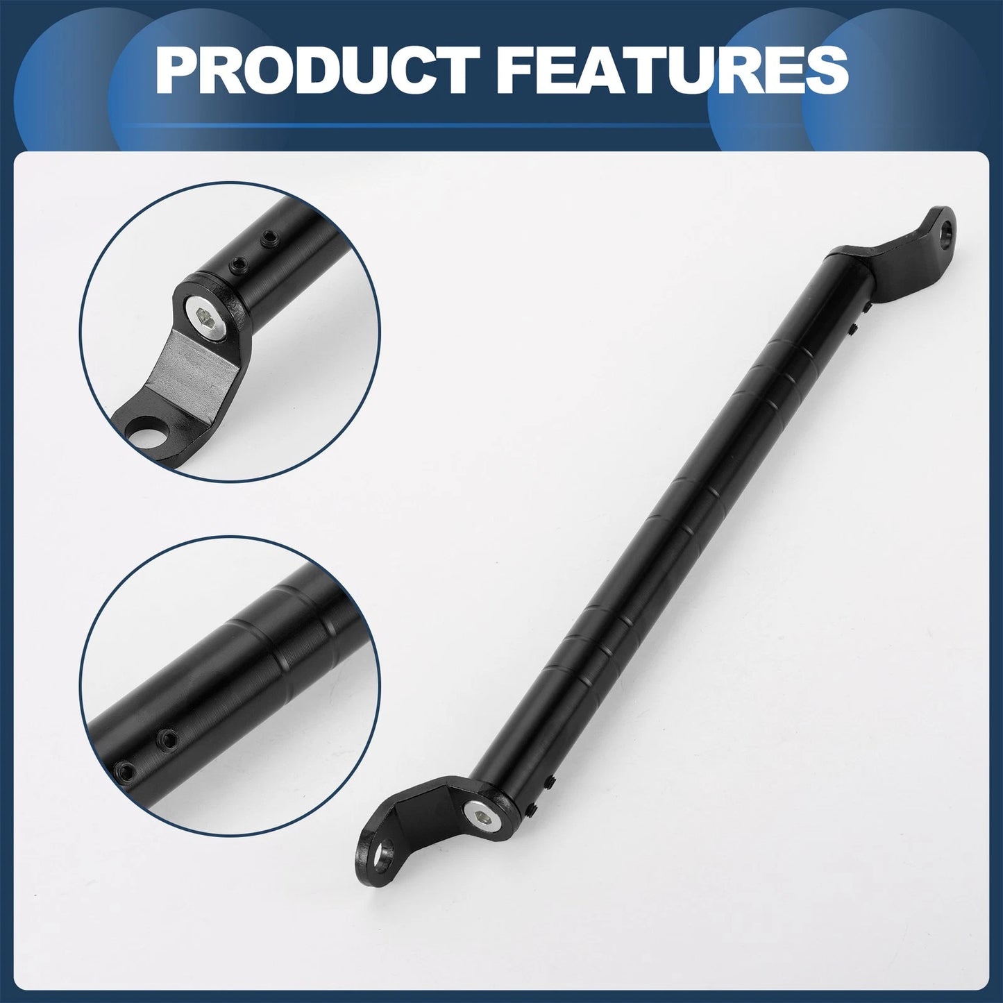 Motorcycle Cross Bar / 34cm /13.39" Mirror mount for Motorcycle Handlebar Black