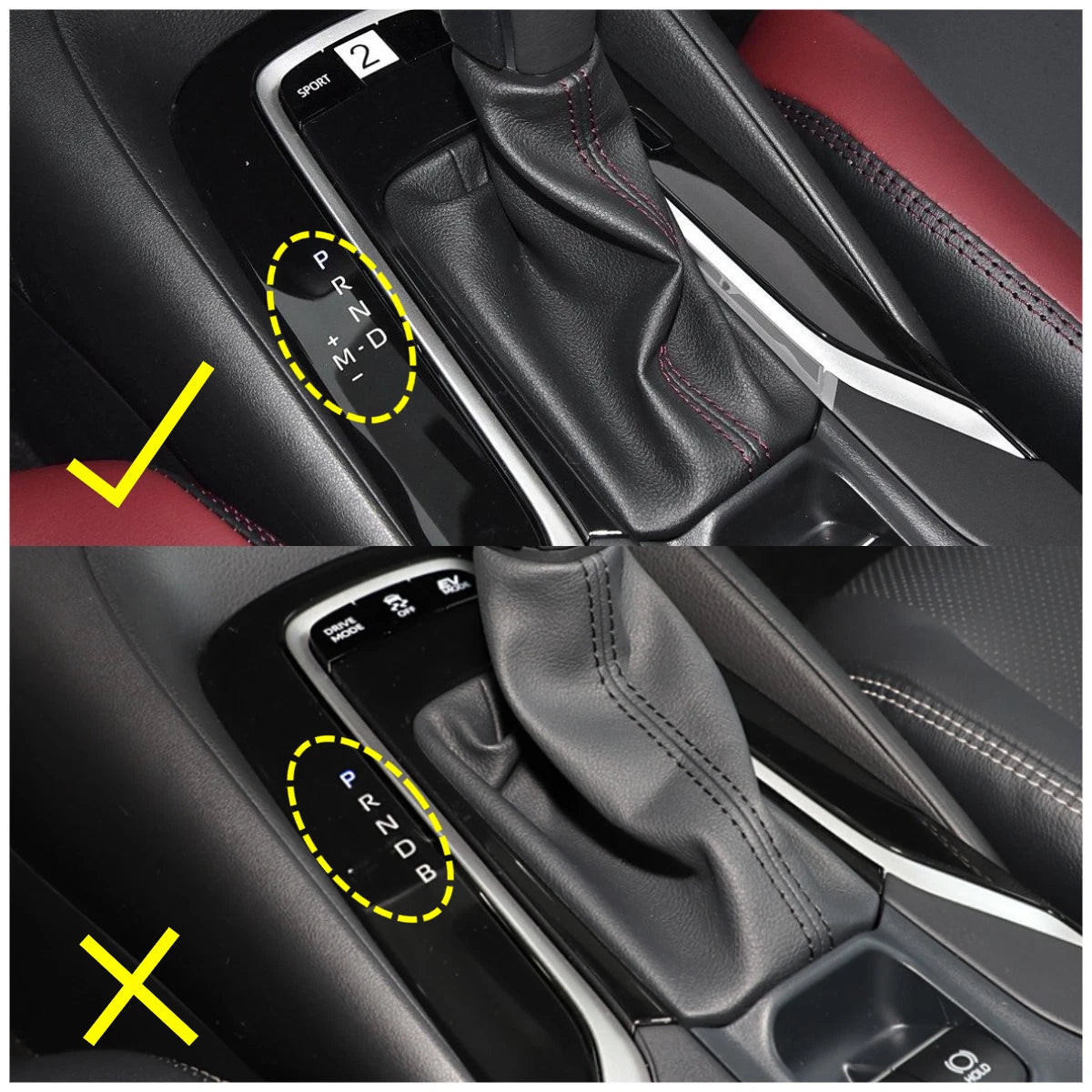 Gear Shift Water Cup Frame Steel Fiber Cover Trim for Toyota Corolla Sedan (2020-2024)