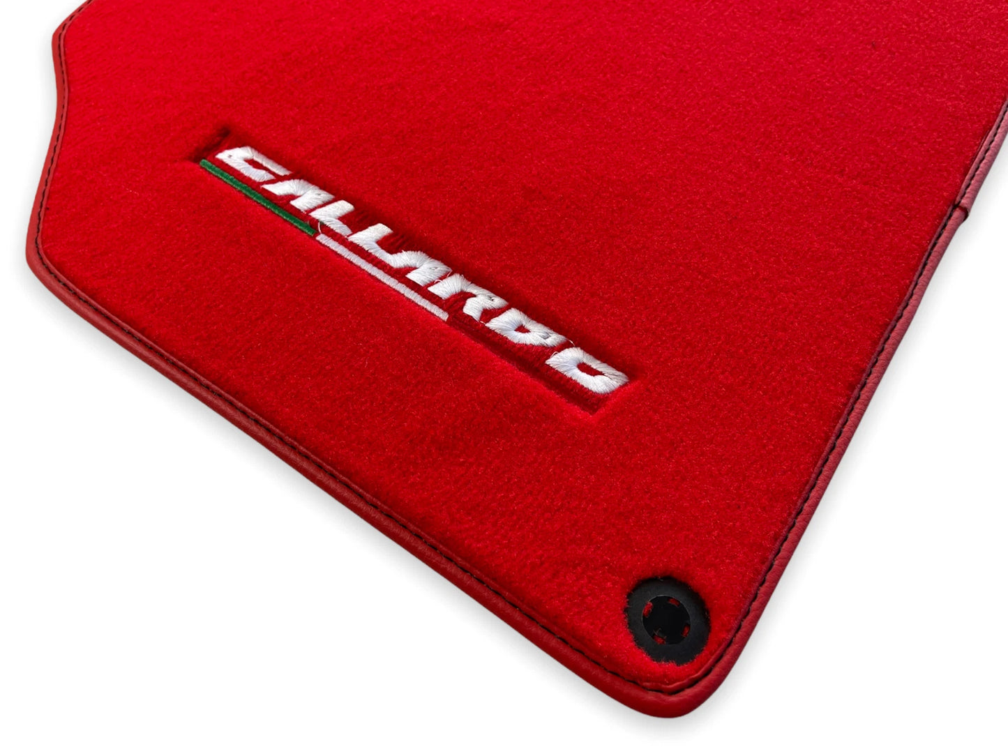 Lamborghini Gallardo Tailored Red Floor Mats with Logo (2004-2013)