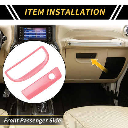 Glove Box Handle Switch Cover for Jeep Wrangler JK (2007-2017) Pink