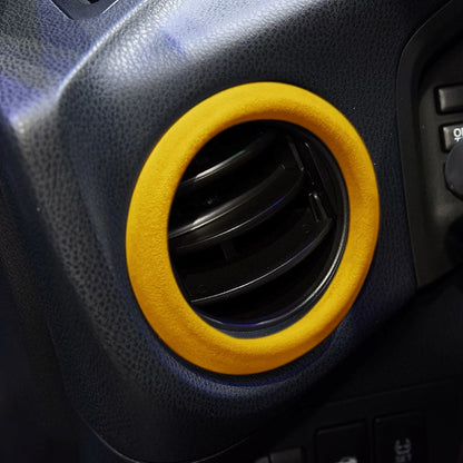 1x Yellow Leather Center Console Air Outlet Cover for Subaru BRZ, GT86 (2012-2020)