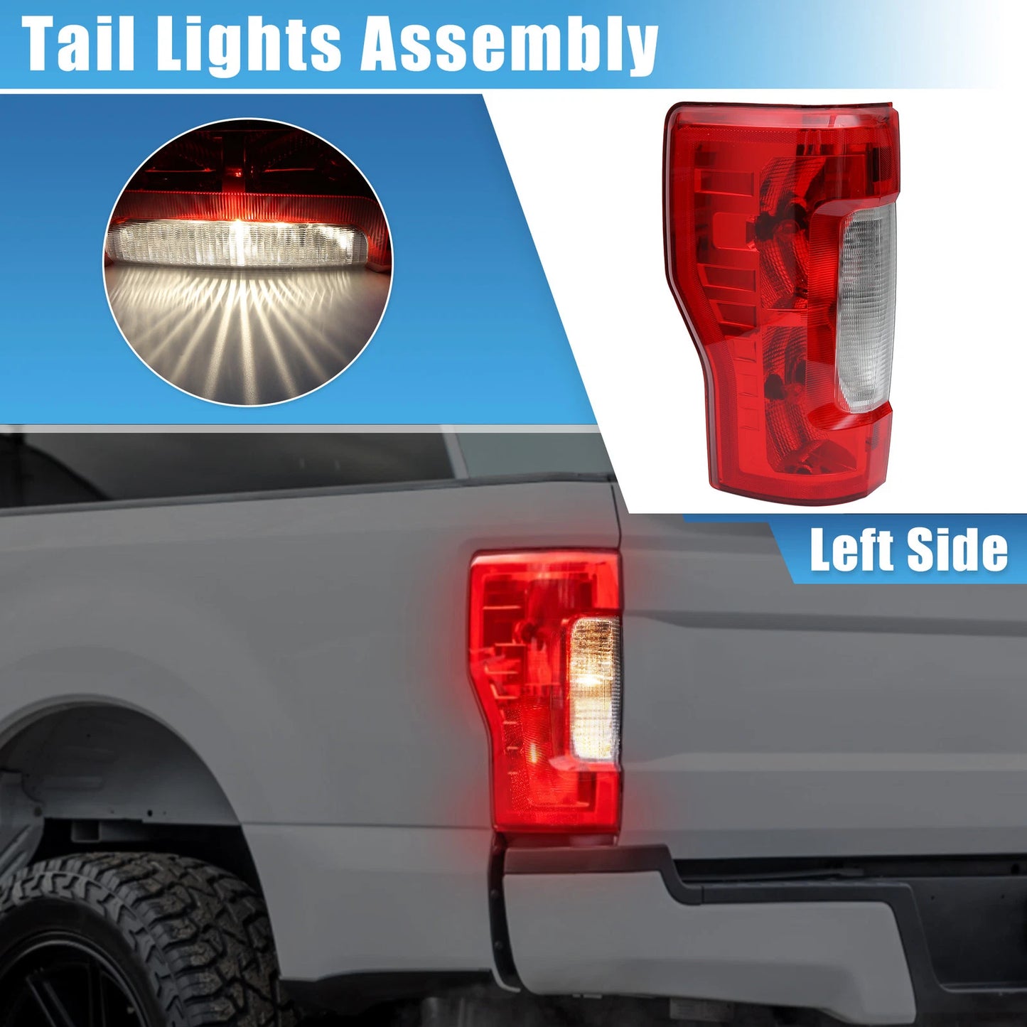 Car Tail Light Assembly for Ford F-250 F-350 Super Duty (2017-2019)