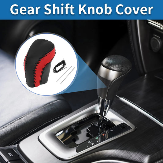 Gear Shift Knob Cover Black Red for Toyota Camry (2018-2024)