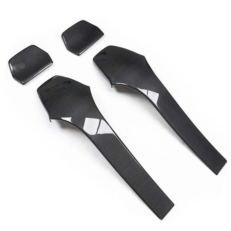 Real Gloss Carbon Fiber Seat Back Headrest Cover Trim For BMW 2D F82 M4 / F80 M3