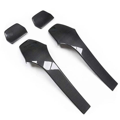 Real Gloss Carbon Fiber Seat Back Headrest Cover Trim For BMW 2D F82 M4 / F80 M3