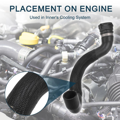 Radiator Hose for BMW 535i (2008-2010) - Engine Coolant Water Hose Black 1 Pc
