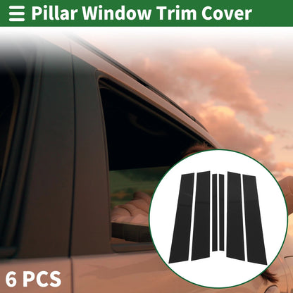 6 Pcs Black Door Pillar Window Trim for BMW X1 (2009-2015)