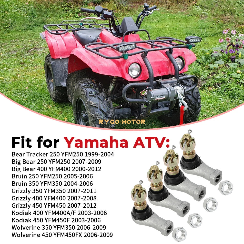 2 x Tie Rod Ends for Yamaha Kodiak 400 YFM400 2x4 4x4 (2003–2006)