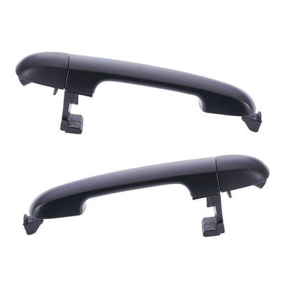 Outer Door Handle Set of 2 for Hyundai i30 FD (2007-2012) Black Rear Left & Right