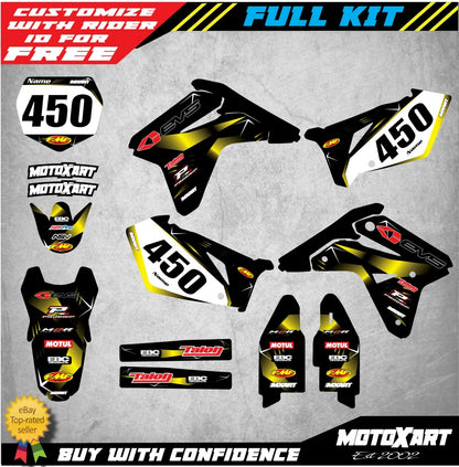 Custom Graphic Kit for Suzuki RMZ 450 (2007) - Barbed Style Decals & Stickers