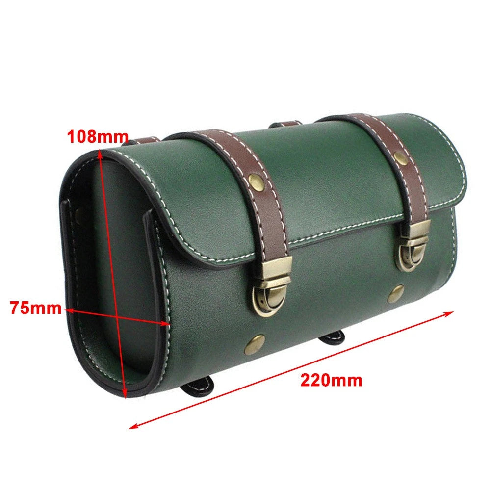 Universal Motorcycle Front Fork Tool Bag Pouch Saddle Bag - Green