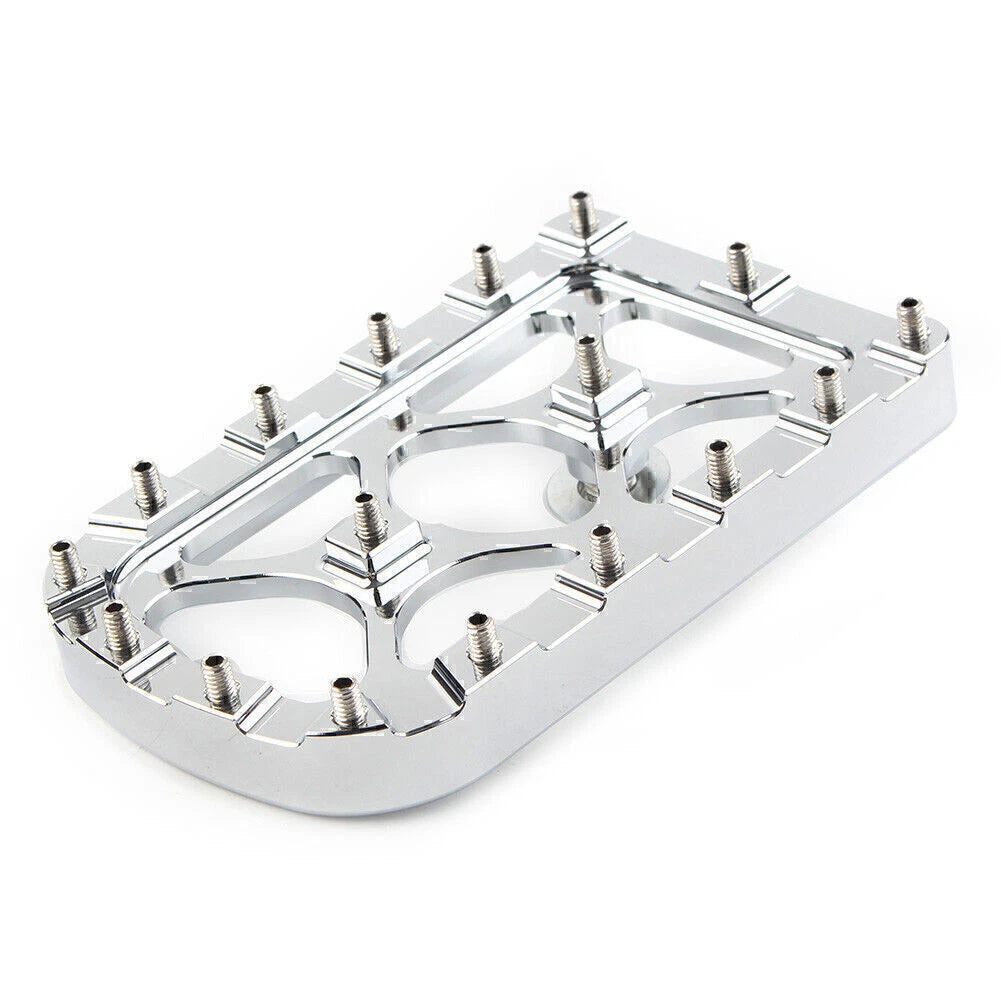CNC Chrome MX Style Large Brake Pedal Pad Cover for Harley Electra Glide, Softail